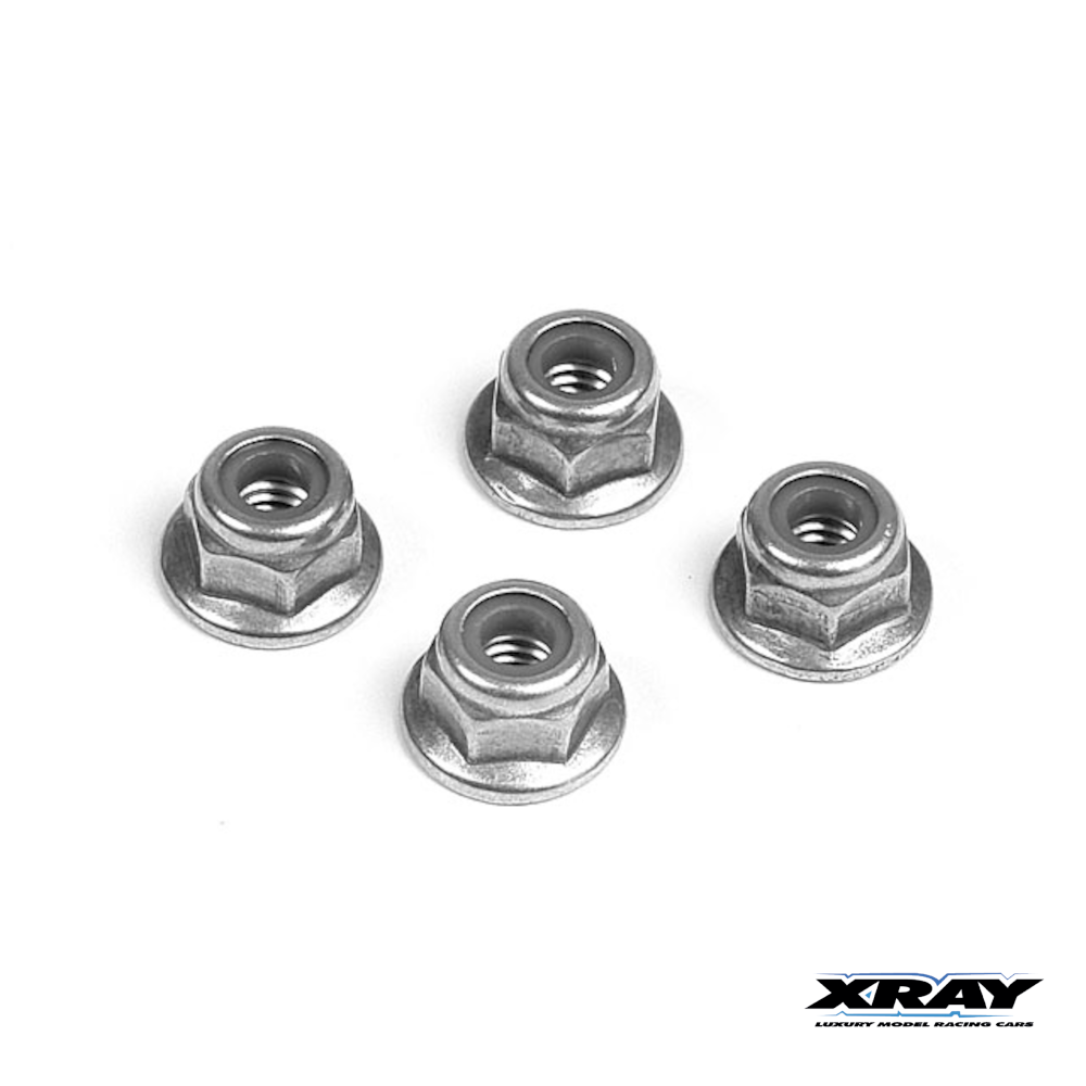 Nuts M4 Nylon Flaged (4) (960140) Xray 1 Nuts M4 Nylon Flaged (4) (960140) Xray