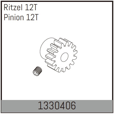 Pinion Gear 12T (1330406) Absima 1 Pinion Gear 12T (1330406) Absima