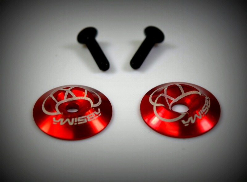 Rear wing Alu. Washer, red (2) 1 Rear wing Alu. Washer, red (2)