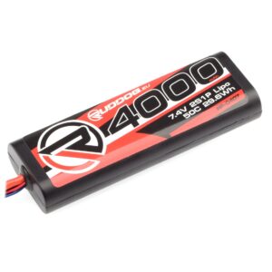 4000mAh 50C 7.4V 2S Ruddog Lipo Round Stick Pack Battery (XT60-Plug)