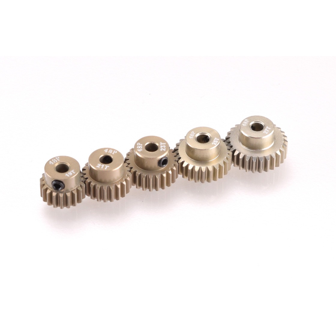 RUDDOG 48dp Aluminium Pinion 5-Pack Odd (19,21,23,25,27T) 1 RUDDOG 48dp Aluminium Pinion 5-Pack Odd (19,21,23,25,27T)