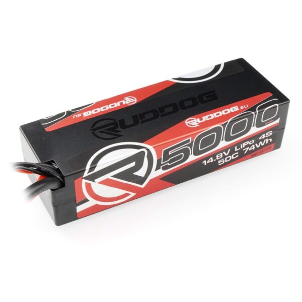 5000mAh 50C 14.8V 4S Ruddog LiPo Stick Pack Battery (T-Plug)