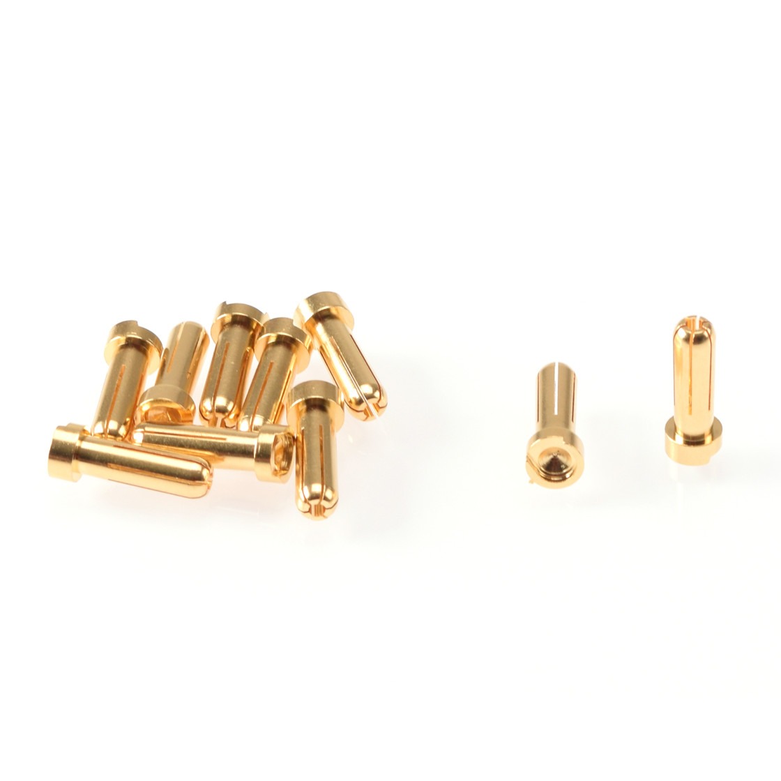 RUDDOG 5mm Gold Plug Male (10pcs) 1 RUDDOG 5mm Gold Plug Male (10pcs)