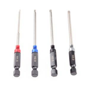 RUDDOG Metric Hex 1/4" Power Tool Wrench Set (1.5 | 2.0 | 2.5 | 3.0mm)