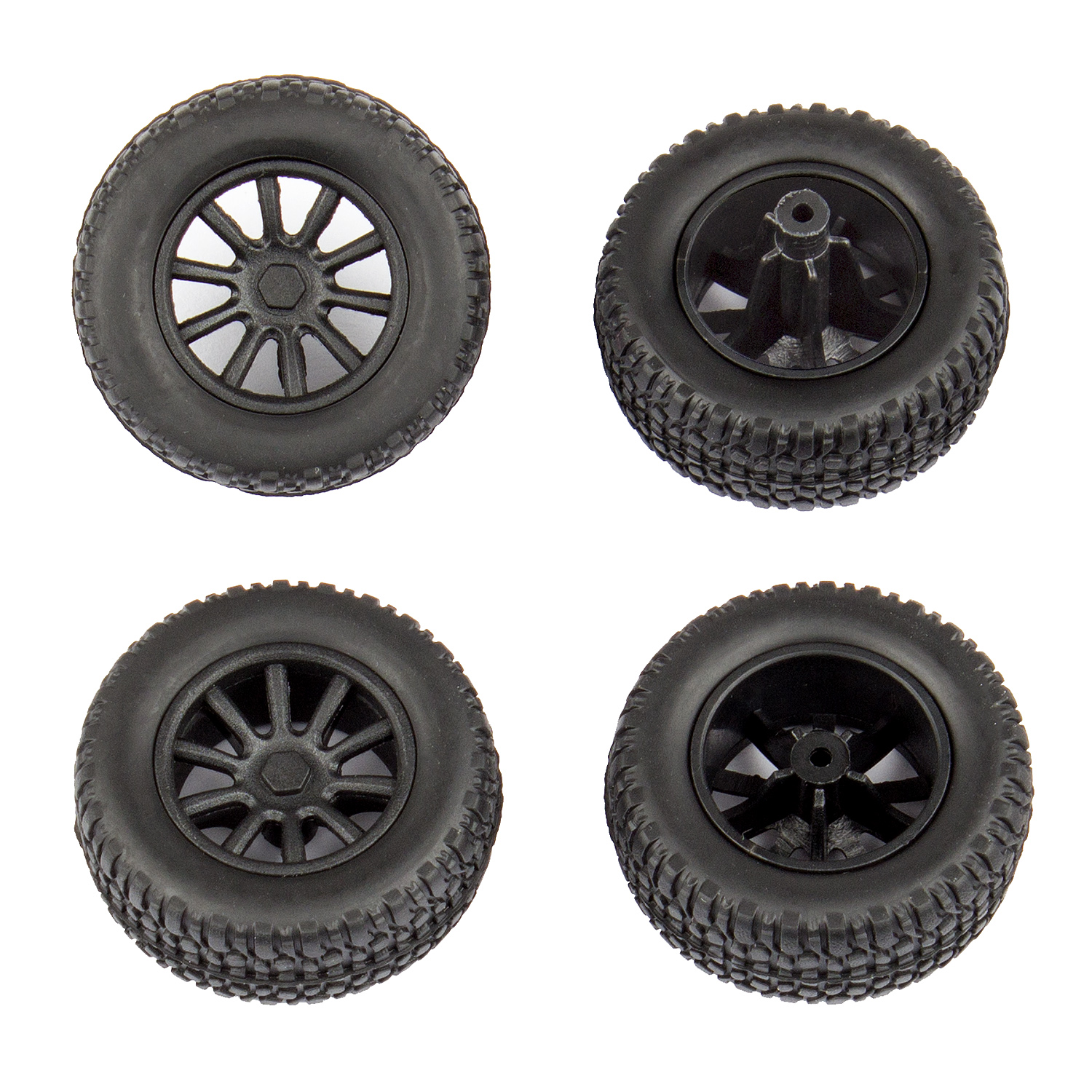 SC28 Vorder- und Hinterräder mit Reifen, montiert (21426) 1 SC28 Front and Rear Wheels and Tires mounted (21426)