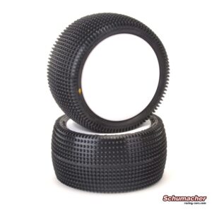Schumacher CACTUS Yellow 1/10 Buggy Pre-Glued Tyres (2) #U6839