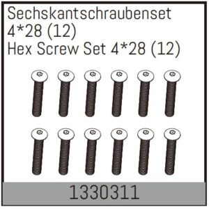 Screws Ball Head M4x28mm (12) (1330311) Absima