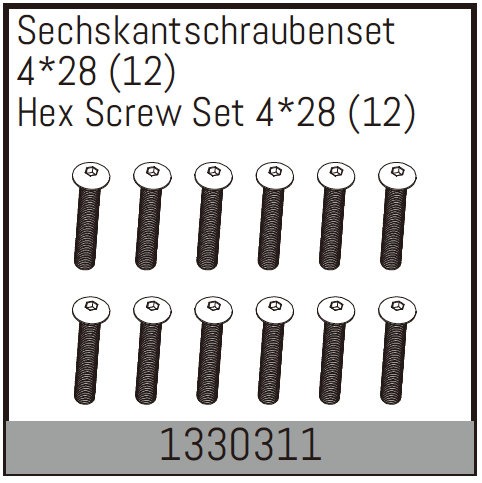 Screws Ball Head M4x28mm (12) (1330311) Absima 1 Screws Ball Head M4x28mm (12) (1330311) Absima
