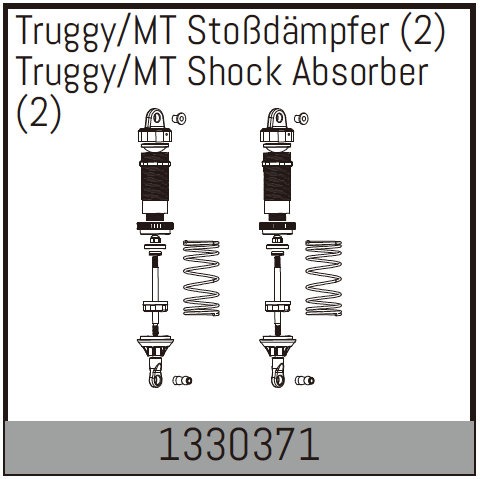 Shock Absorber Set Truggy/MT (2) (1330371) Absima 1 Shock Absorber Set Truggy/MT (2) (1330371) Absima