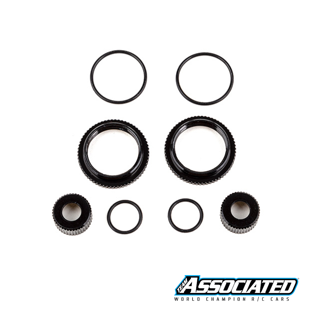 Shock Collar and Seal Retainer Set 13mm Black aluminium (91929) 1 Shock Collar and Seal Retainer Set 13mm Black aluminium (91929)