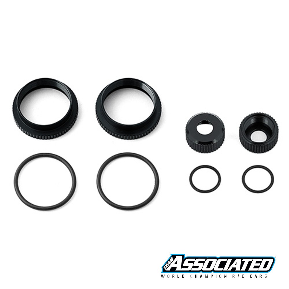 Shock Collar and Seal Retainer Set 16mm - Black - Team Associated 81492 1 Shock Collar and Seal Retainer Set 16mm - Black - Team Associated 81492