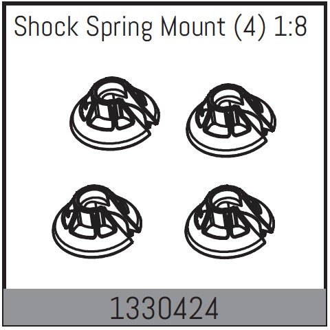 Shock Spring Mount (4) (1330424) Absima 1 Shock Spring Mount (4) (1330424) Absima