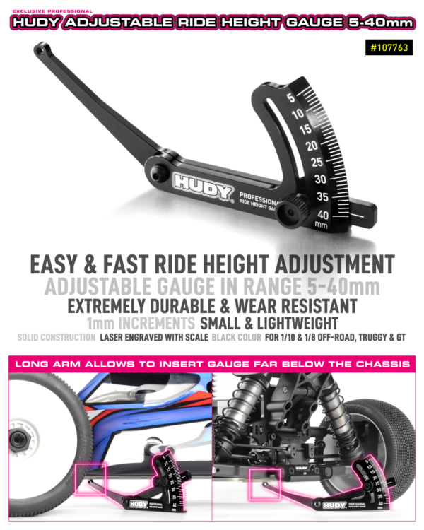 Ride Height Gauge Adjustable 5-40mm (107763) HUDY
