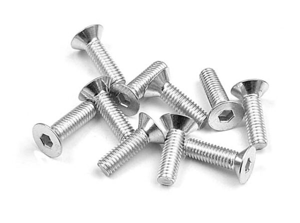 Screws M3x10mm FHCS (10) Xray