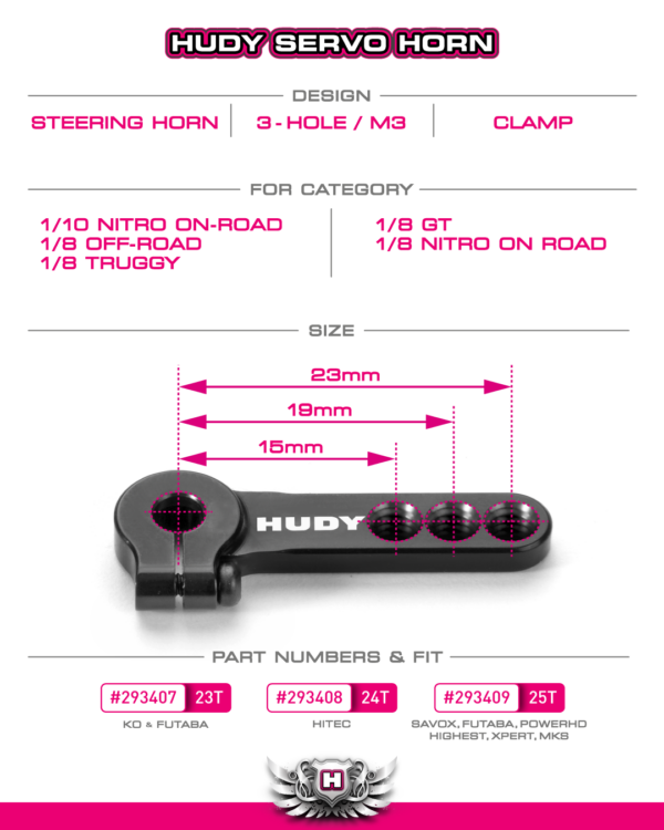 Servo Horn 25T (293409) Hudy
