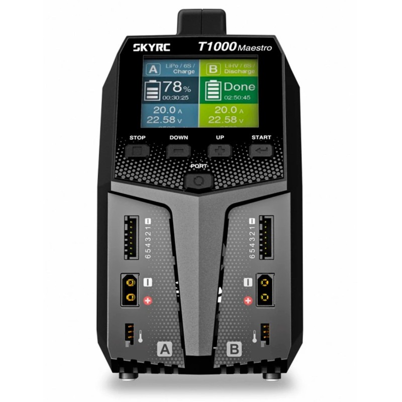SkyRC T1000 AC/DC Dual Channel Smart Charger – 450W AC / 1000W DC 3 SkyRC T1000 AC/DC Dual Channel Smart Charger - 450W AC / 1000W DC