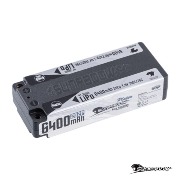 Sunpadow LiPo 2S Battery 6400mAh 7.4V 140C (5mm/260g)