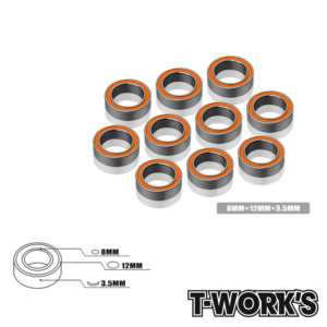 T-Work's Ball Bearing 8x12x3.5mm (10) #BB-81235