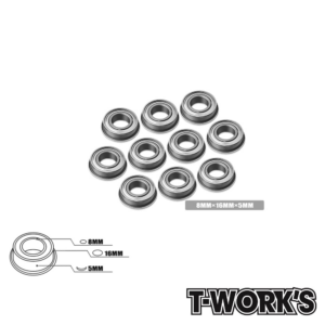 T-Work's Ball Bearing 8x16x5mm Flanged (10) #BB-8165F