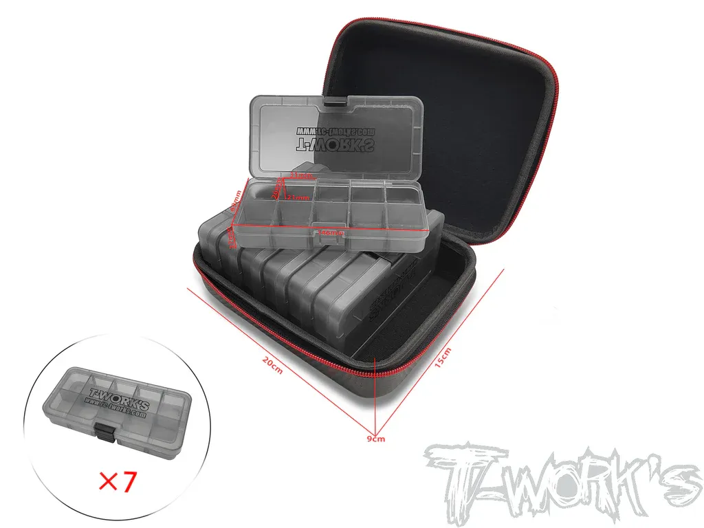 T-Work's Kompakter Hartschalenkoffer mit 7 Kleinteile-Aufbewahrungsboxen 2 T-Work's Kompakter Hartschalenkoffer mit 7 Kleinteile-Aufbewahrungsboxen