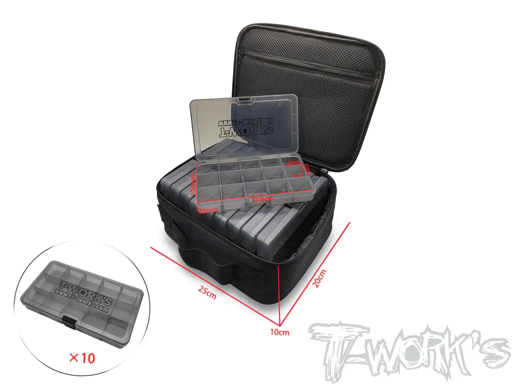 T-Work's Multi-function Bag with 10 of 15 Case Hardware Storage Boxes - TT-119-B 2 T-Work's Multi-function Bag with 10 of 15 Case Hardware Storage Boxes - TT-119-B