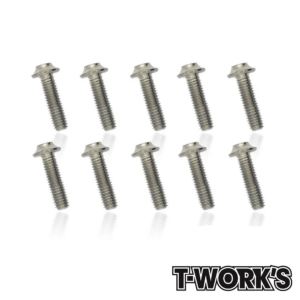 T-Work's UFO Head Screws M3x12mm (10) - 64 Titanium - TSS-312U