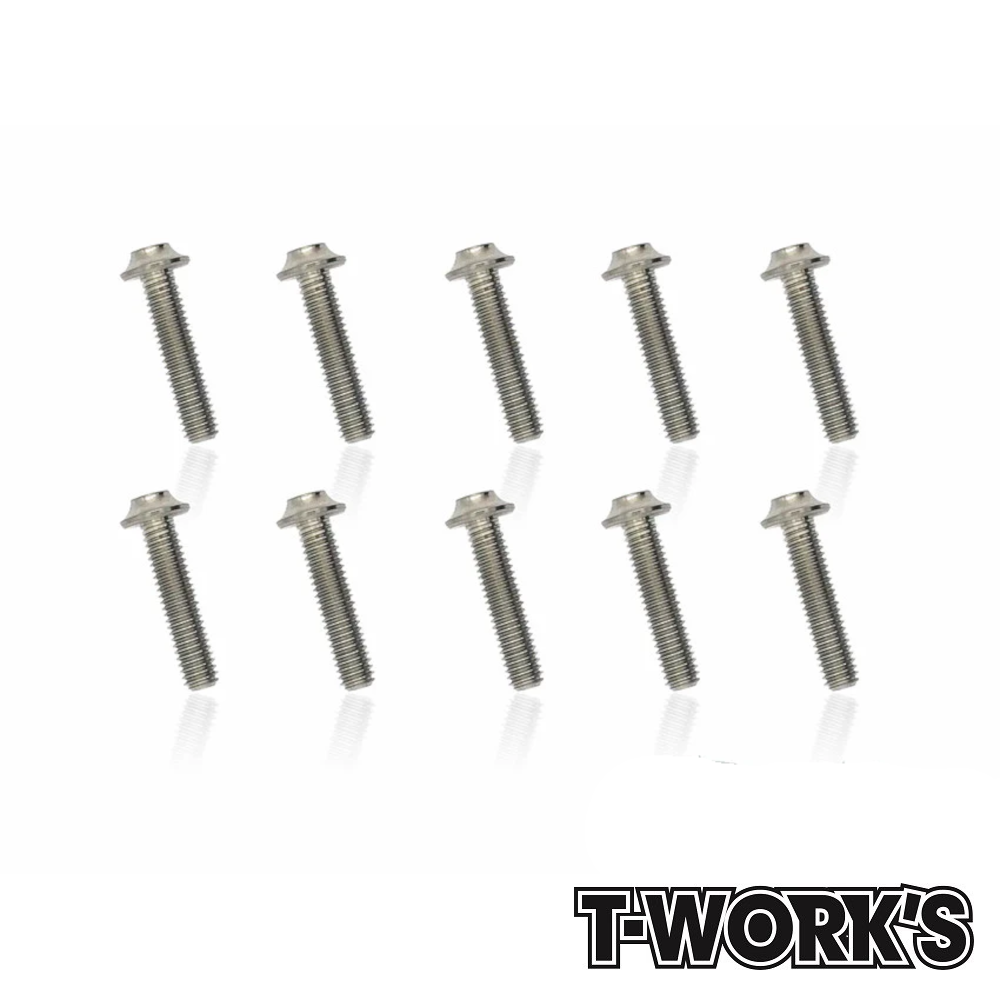 3x14mm RC Screws T-Work's UFO Head Screws M3x14mm (10) - 64 Titanium - TSS-314U 1 T-Work's UFO Head Screws M3x14mm (10) - 64 Titanium - TSS-314U