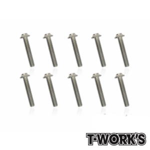 T-Work's UFO Head Screws M3x16mm (10) - 64 Titanium - TSS-316U