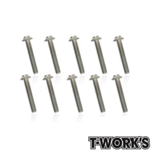T-Work's UFO Head Screws M3x18mm (10) - 64 Titanium - TSS-318U