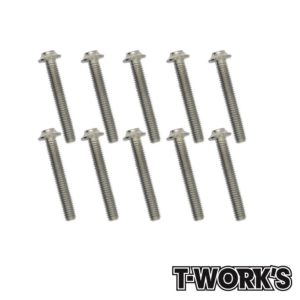 T-Work's UFO Head Screws M3x22mm (10) - 64 Titanium - TSS-322U