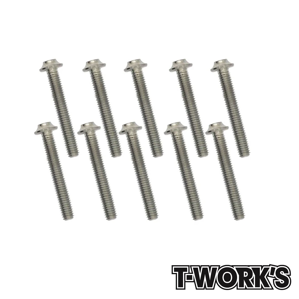 Titanschrauben M3x24 mm T-Work's UFO Head Screws M3x24mm (10) - 64 Titanium - TSS-324U 1 T-Work's UFO Head Screws M3x24mm (10) - 64 Titanium - TSS-324U