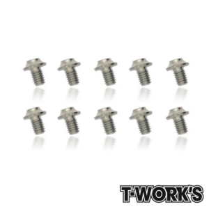 T-Work's UFO Head Screws M3x4mm (10) - 64 Titanium - TSS-304U