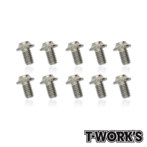 T-Work's UFO Head Screws M3x5mm (10) - 64 Titanium - TSS-305U