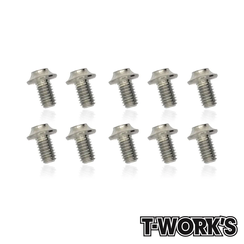 Titanschrauben M3 x 5 mm T-Work's UFO Head Screws M3x5mm (10) - 64 Titanium - TSS-305U 1 T-Work's UFO Head Screws M3x5mm (10) - 64 Titanium - TSS-305U