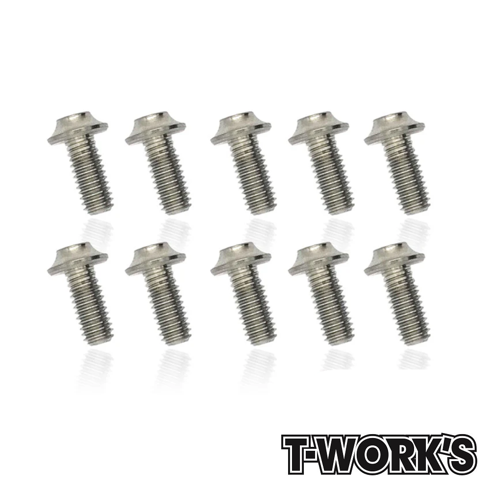 T-Work's Schrauben M3x8 mm T-Work's UFO Head Screws M3x8mm (10) - 64 Titanium - TSS-308U 1 T-Work's UFO Head Screws M3x8mm (10) - 64 Titanium - TSS-308U