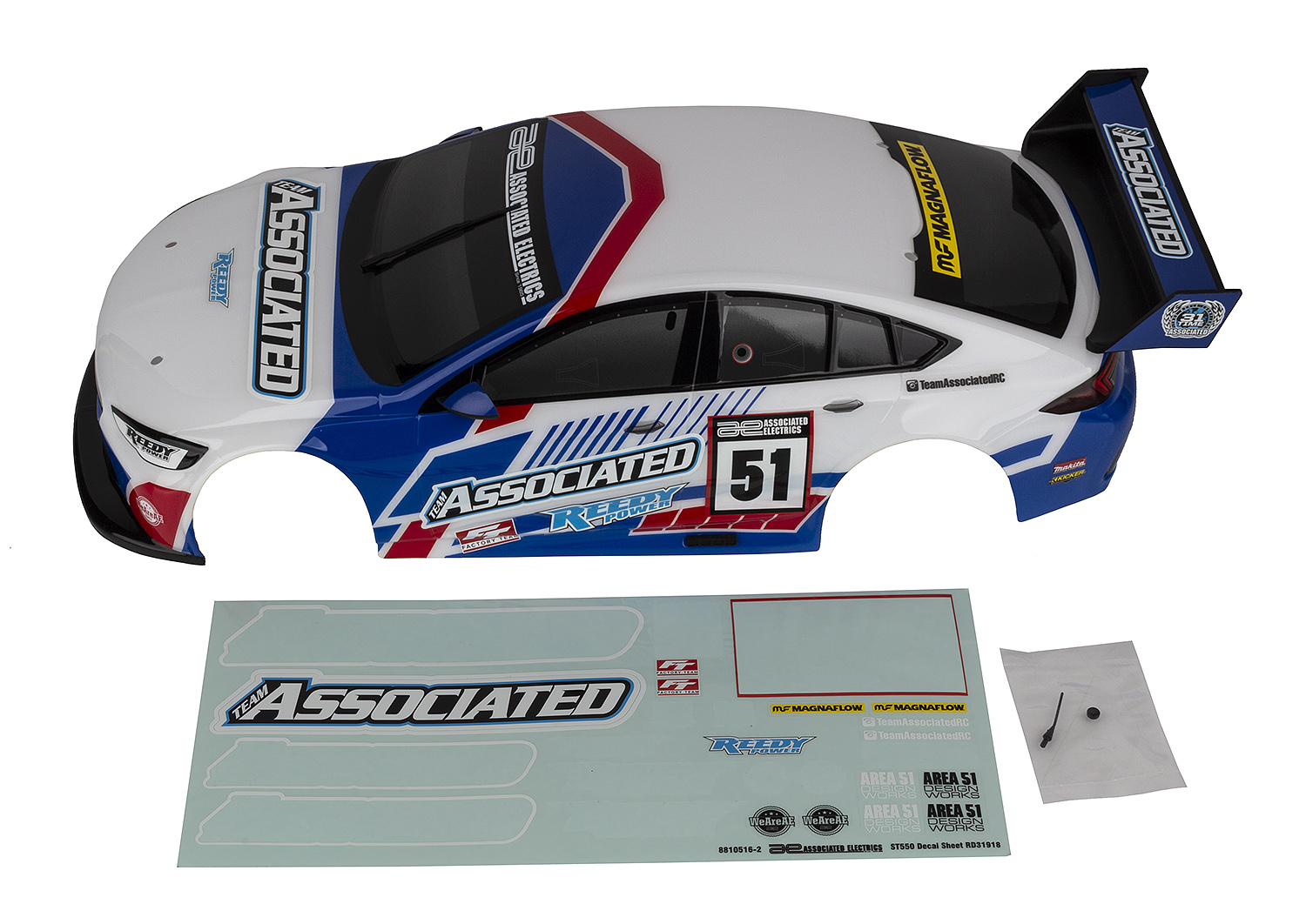 Team Associated Apex2 Sport ST550 Karosserie, lackiert 1 Team Associated Apex2 Sport ST550 Body, painted