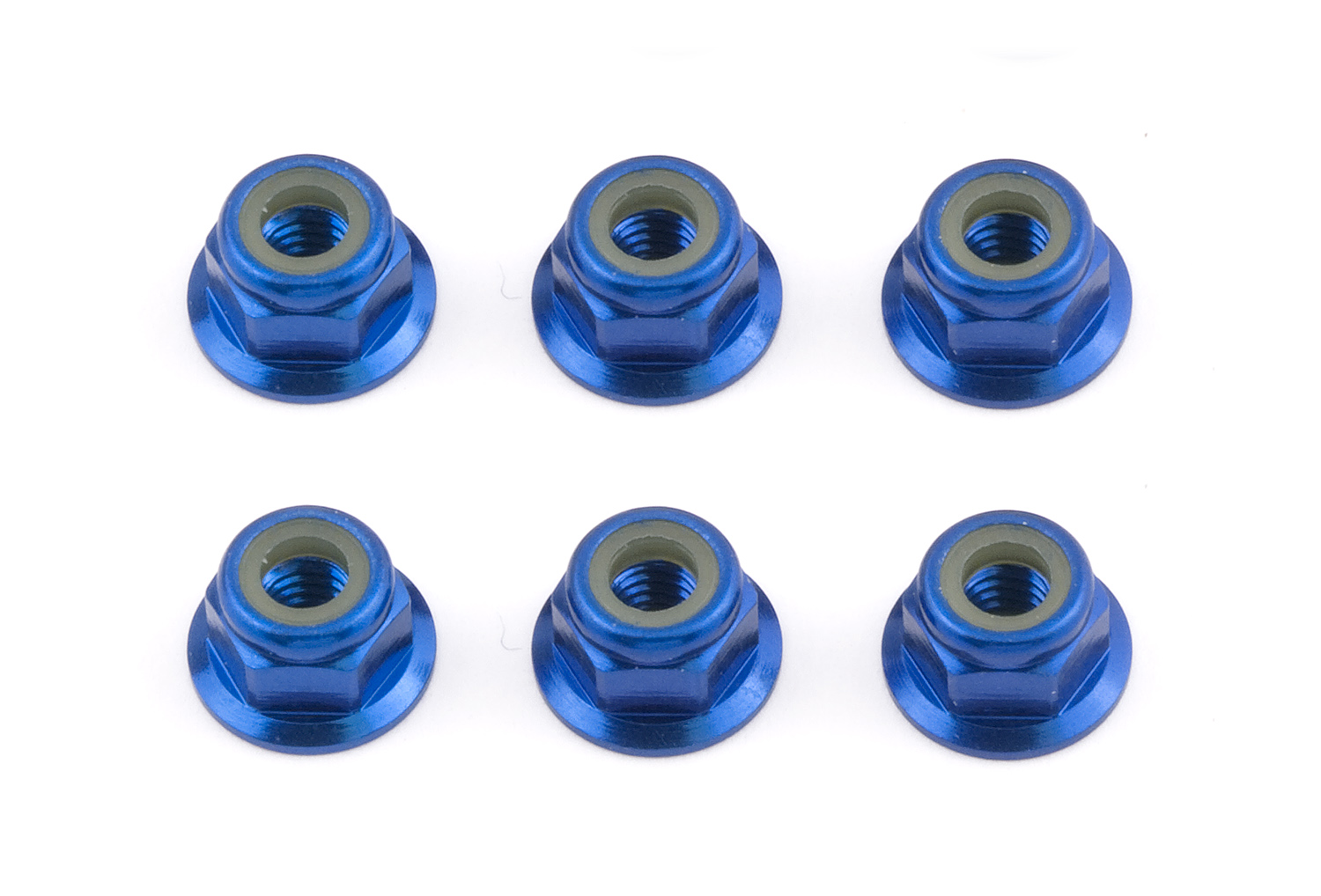 Team Associated M4 Kraega Nylock Mutrid Alu Sinine (6) 1 Team Associated M4 Flanged Nylock Nuts Alu Blue (6)