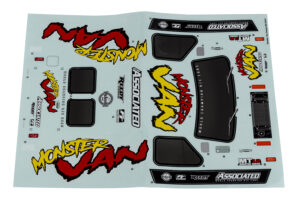 Team Associated MT12 Monster Van Decal Sheet