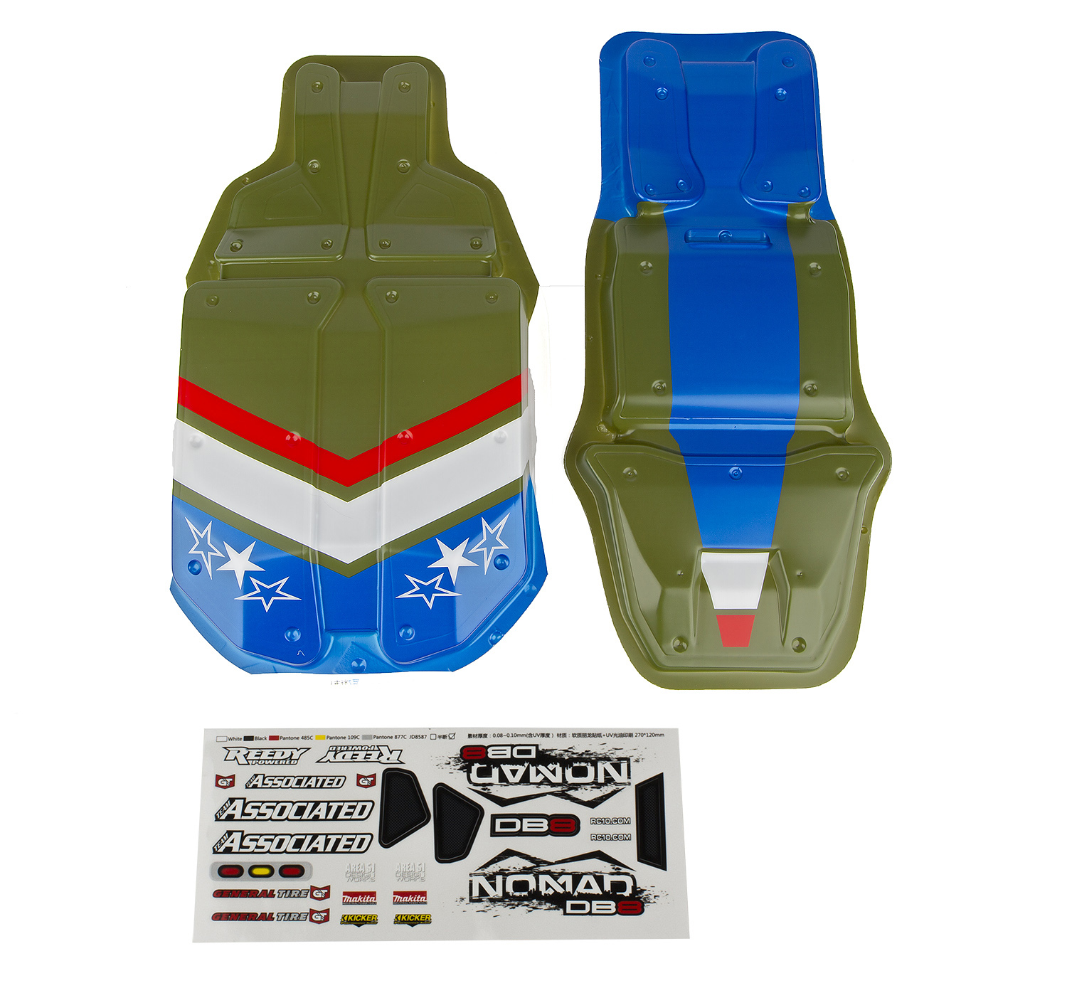 Team Associated Nomad Karosserie, grün 1 Team Associated Nomad Body, green