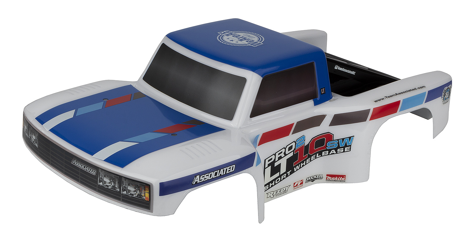 Team Associated Pro2 LT10SW Truck-Karosserie, blau/weiß 1 Team Associated Pro2 LT10SW Truck Body, blue/white