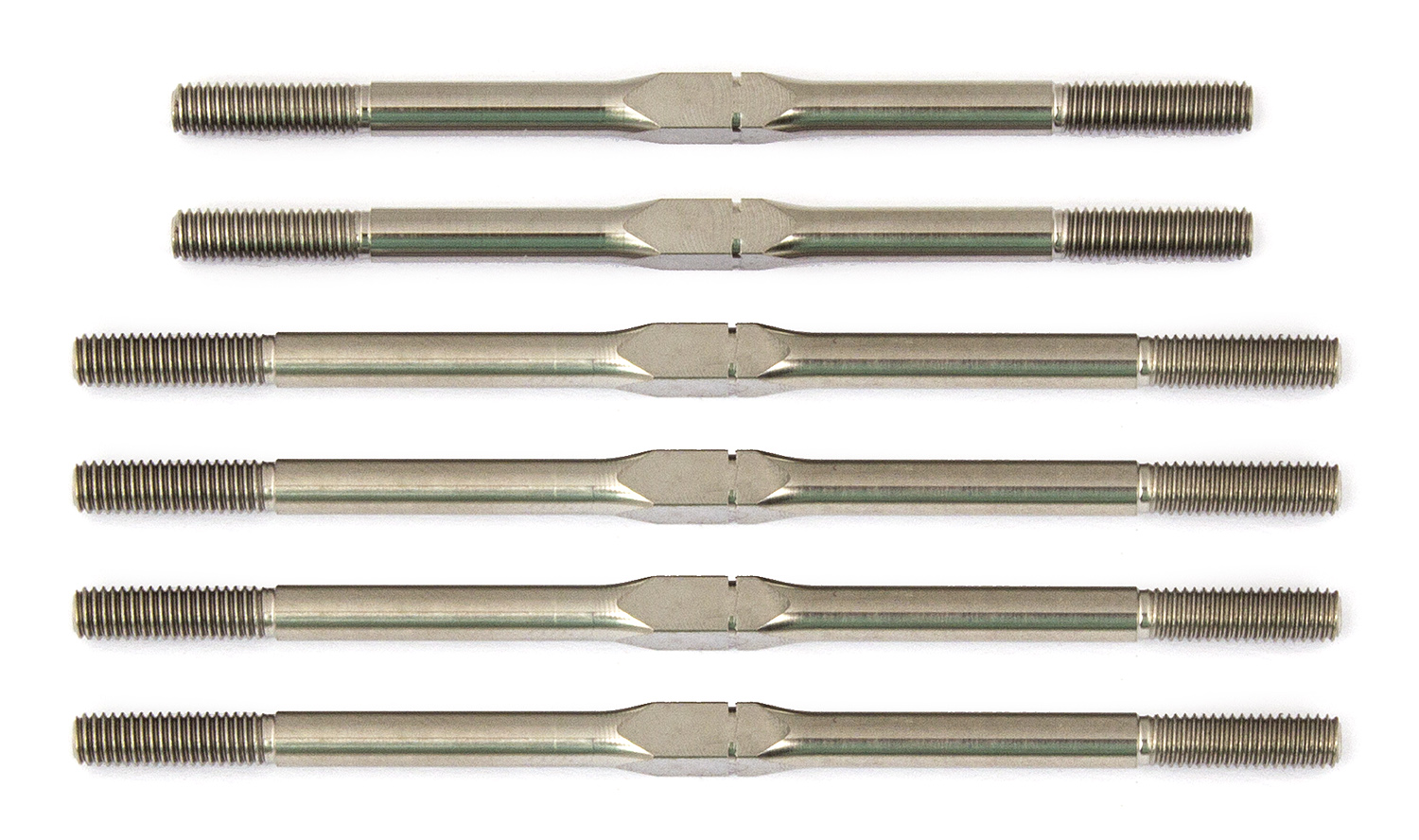 Team Associated RC10T6.1 FT Titan-Spurstangen-Set, silber 1 Team Associated RC10T6.1 FT Titanium Turnbuckle Set, silver
