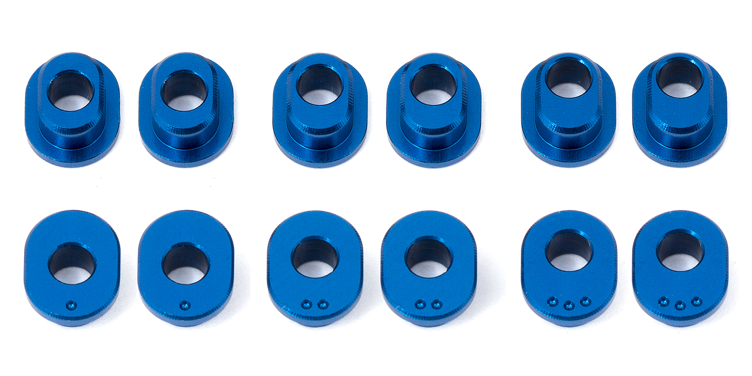 Team Associated RC12R6 FT Spurbreitenbuchsen, Aluminium 1 Team Associated RC12R6 FT Track Width Bushings, aluminum