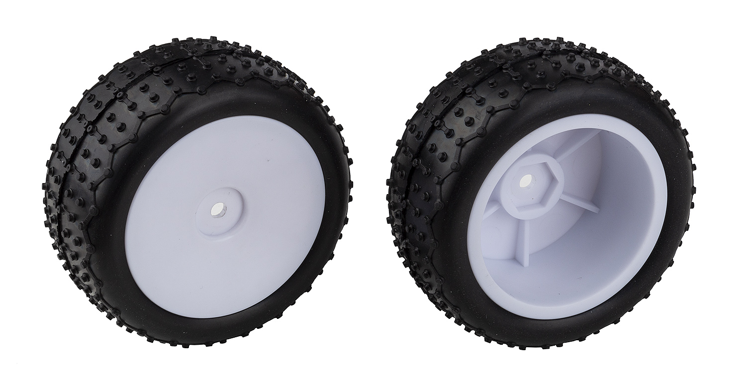 Team Associated Reflex 14 Mini-Pin-Reifen, breite Felgen, fertig montiert, weiß 1 Team Associated Reflex 14 Mini Pin Tires, Wide Wheels, mounted, white