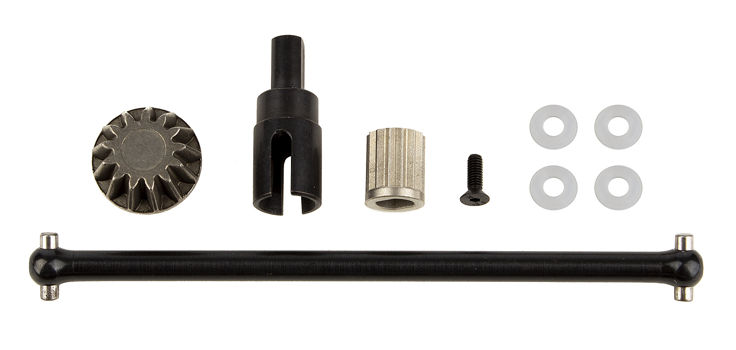 Team Associated RIVAL MT8 Abtriebswelle, Ritzel, Knochen-Set 1 Team Associated RIVAL MT8 Outdrive Shaft, Pinion, Dogbone Set