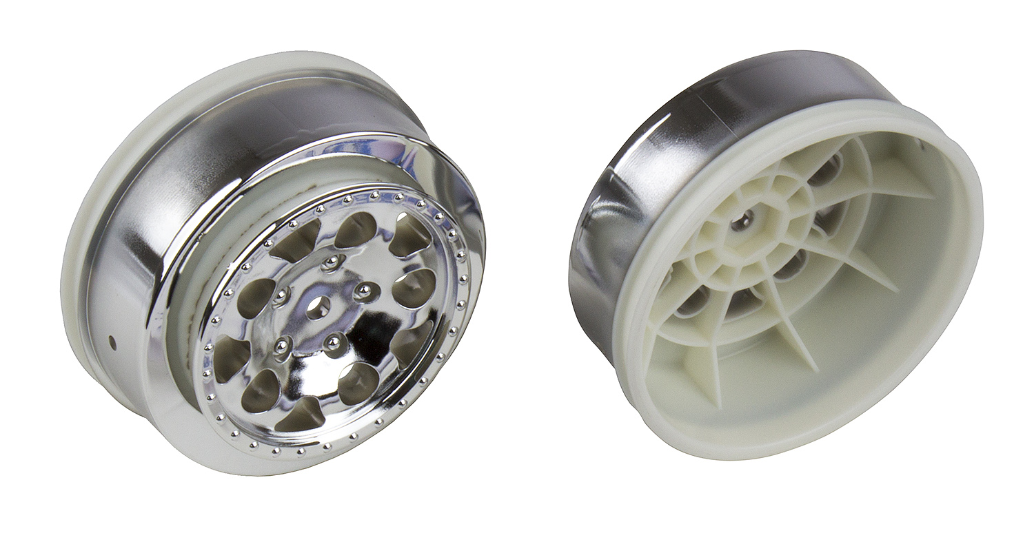 Team Associated SC10B Vorderräder, verchromt 1 Team Associated SC10B Front Wheels, chrome