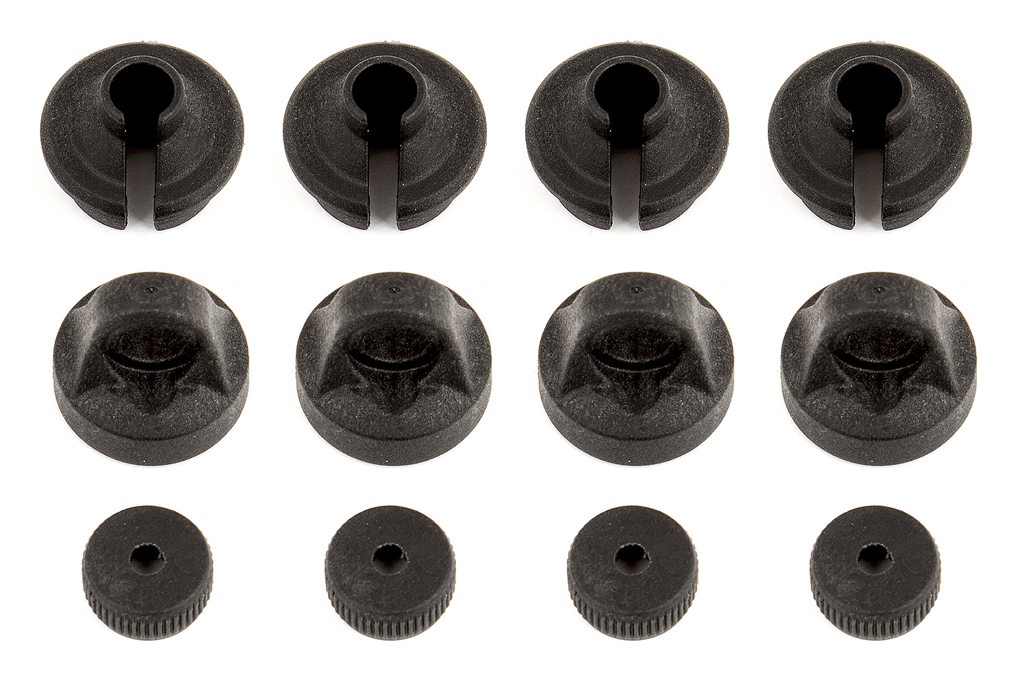 Team Associated Dämpferkappen und Federteller 1 Team Associated Shock Caps and Spring Cups