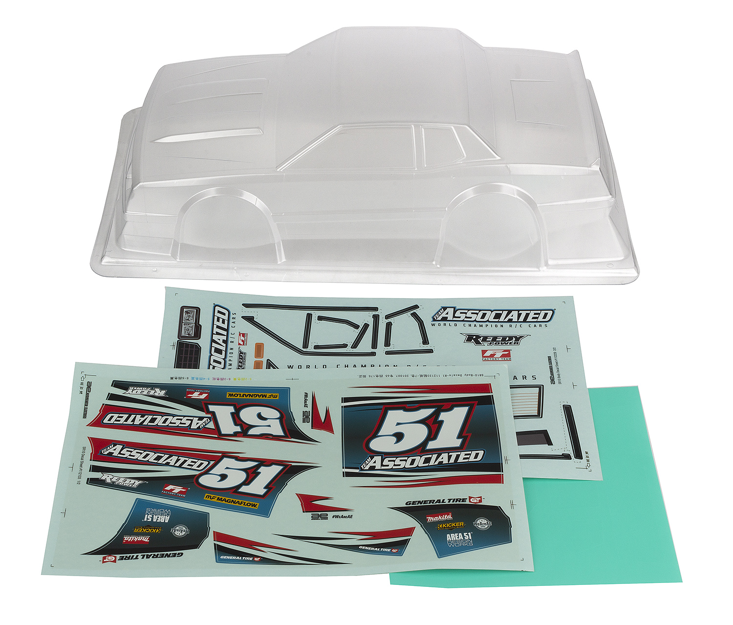 Team Associated SR10 Street Stock Karosserie, klar 1 Team Associated SR10 Street Stock Body, clear