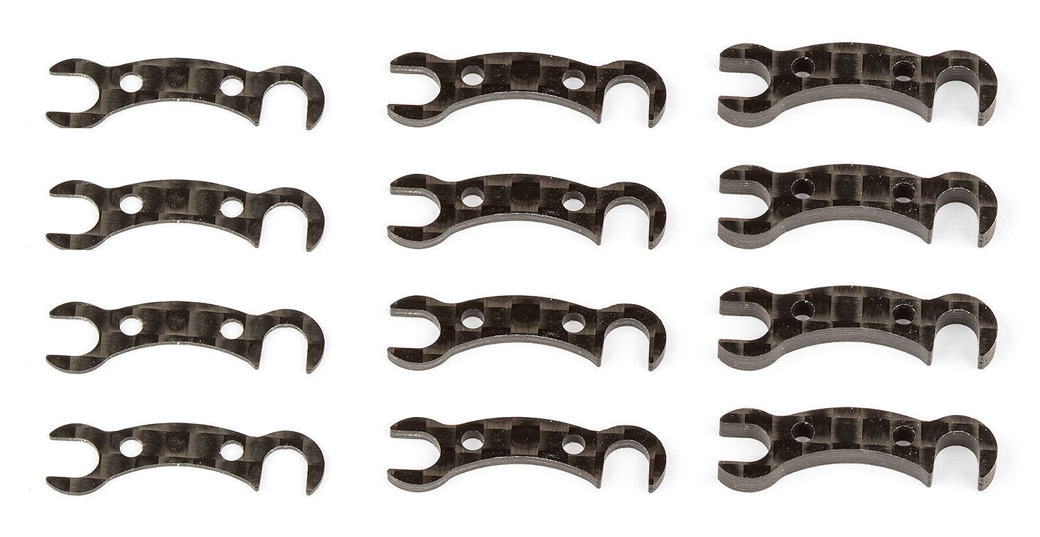 Team Associated TC7.2 FT Sturzlenkerhalter-Shims, Graphit 1 Team Associated TC7.2 FT Camber Link Mount Shims, graphite