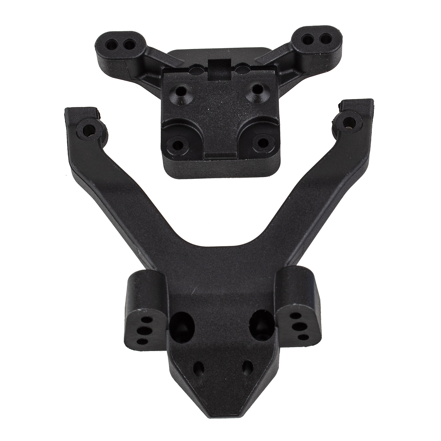 Top Plate und Kugelbolzenhalterung RC10B6.4 (91971) 1 Top Plate and Ballstud Mount RC10B6.4 (91971)