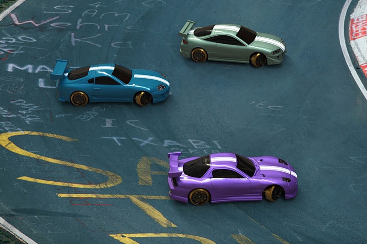 Turbo Racing C61 Turbo Racing C61 1:76 Micro RC Drift Car - Purple 2 Turbo Racing C61 1:76 Micro RC Drift Car - Purple